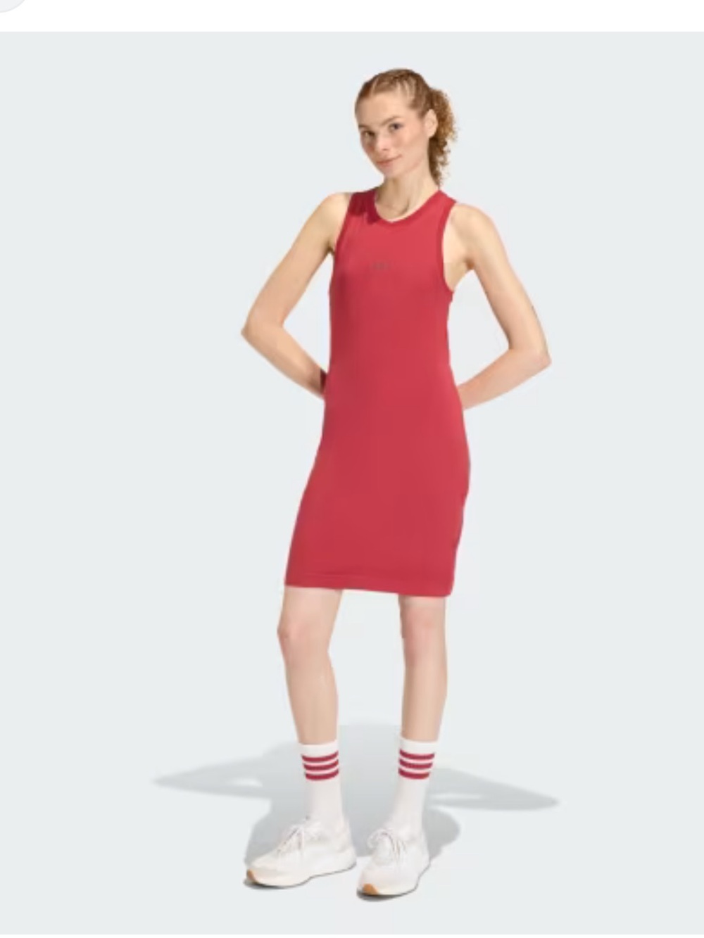 Puma Red Tank Mini Dress with Pink Trim